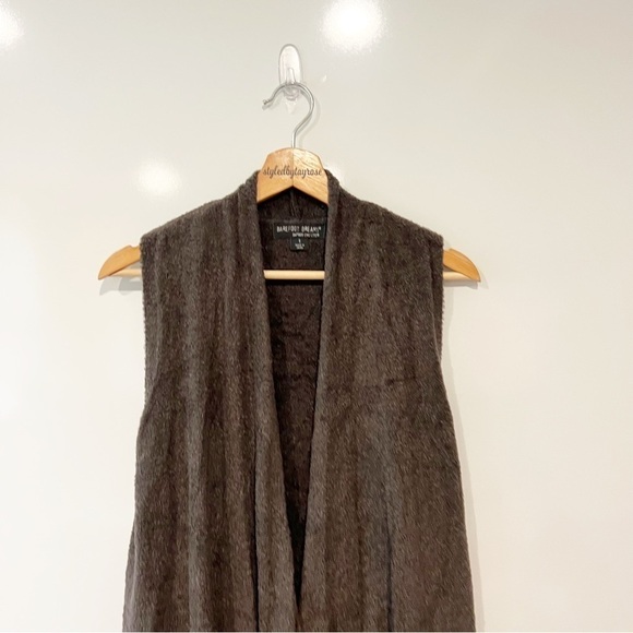 Barefoot Dreams Bamboo CozyChic Lite Calypso Vest drape front Cocoa Brown - Picture 4 of 7